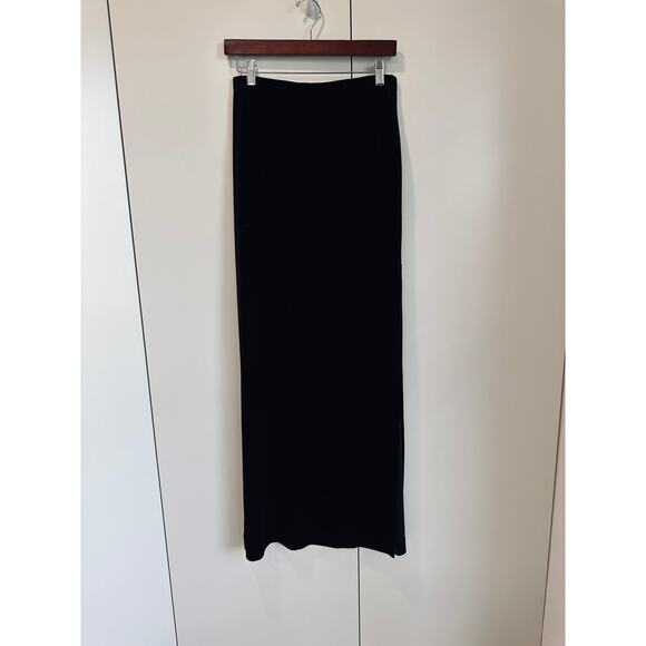 Vintage Tadashi Formal Black Velvet Maxi Skirt/Top Size S Gothic Vampy - Picture 7 of 8